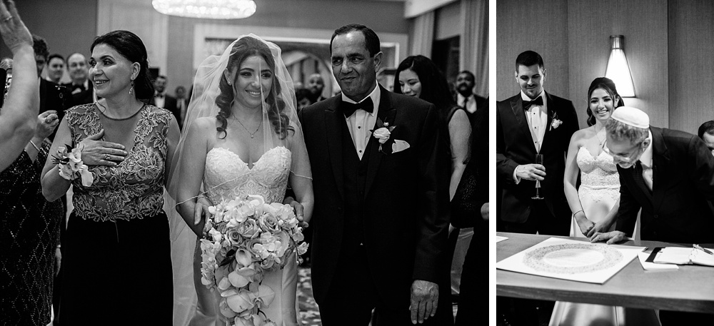 Giving bride away Jewish wedding signing Ketubah