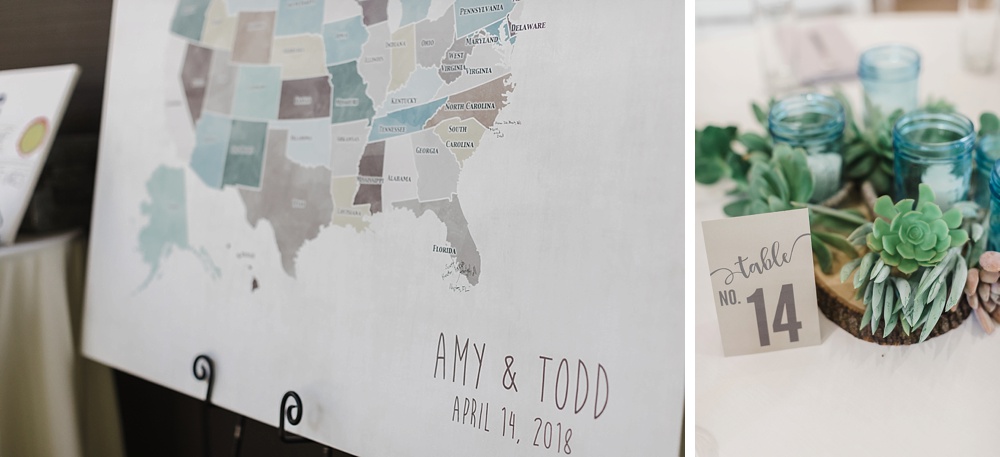 minimalist wedding map guest book idea