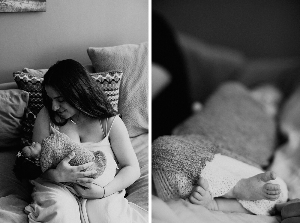 black and white san francisco newborn photography