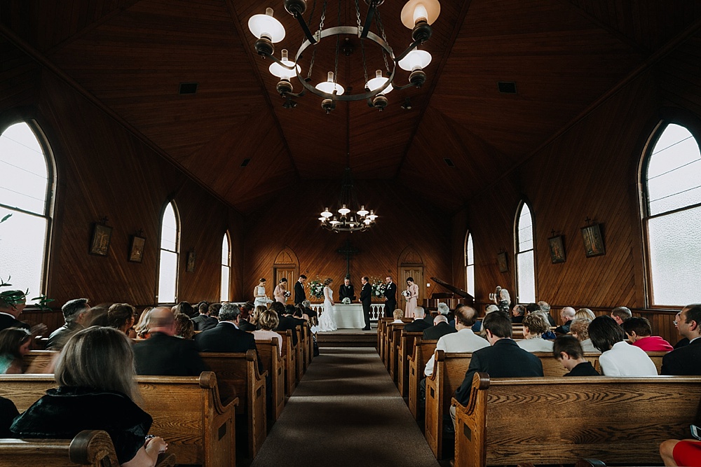 inside Old St.Hilary’s Church at Marin wedding by Amy Thompson Photography