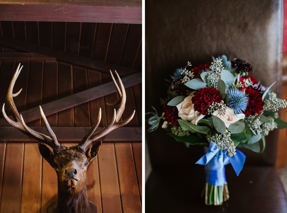 Venue and flower details at Rancho Nicasio wedding
