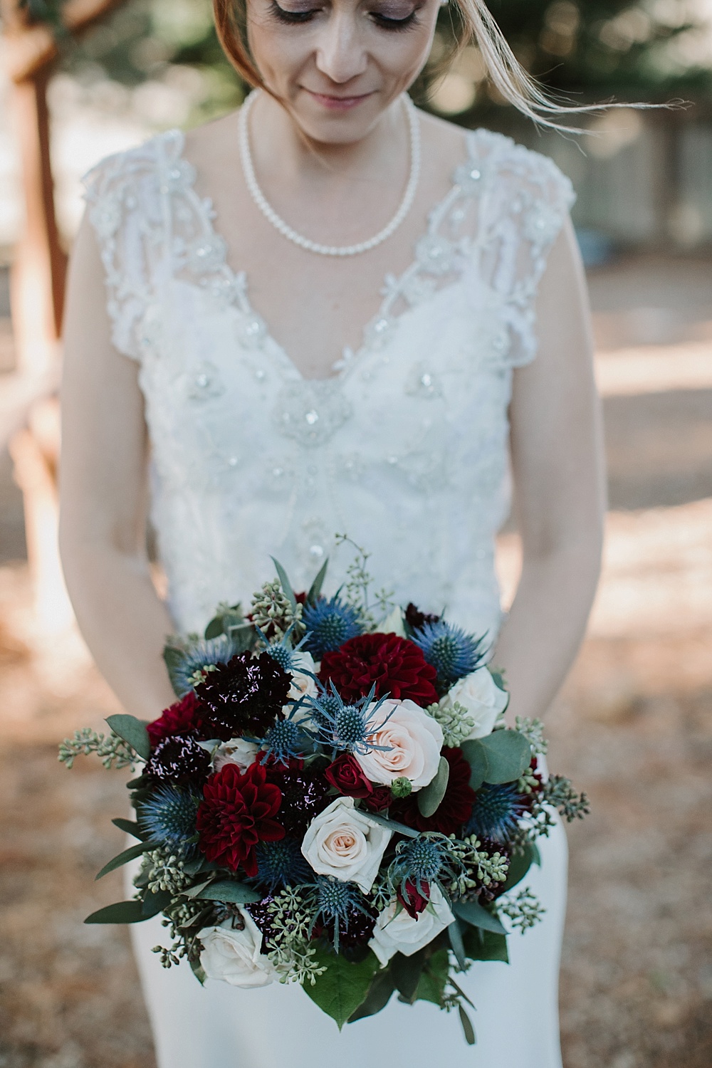 Bride bouquet at Rancho Nicasio wedding by amy thompson photography