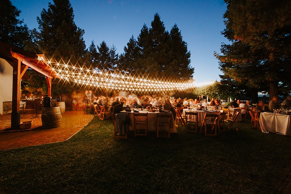 nightime venue shot at rancho nicasio marin county wedding venues blog by amy thompson photography