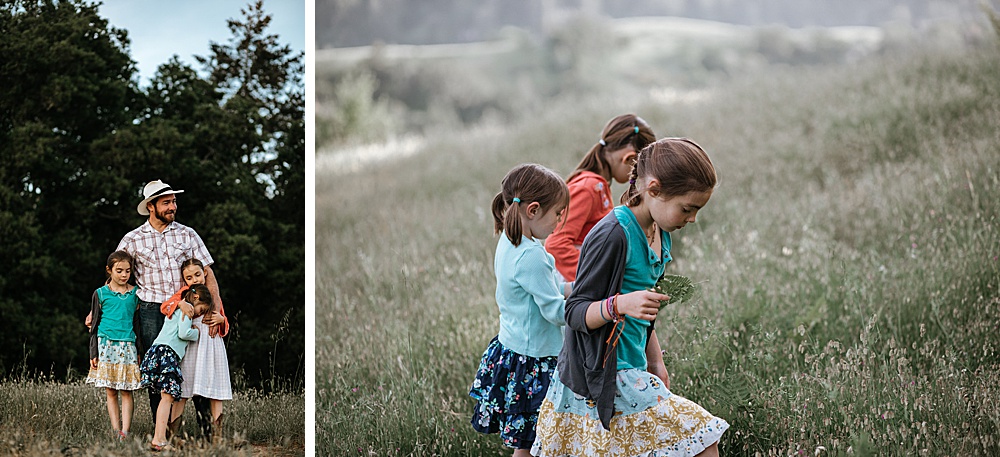 daughters hike during marin family photography shoot by amy thompson photography