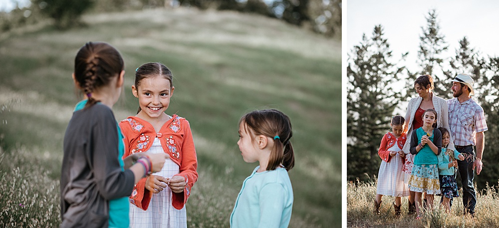 Kids laugh during marin family photography shoot by amy thompson photography