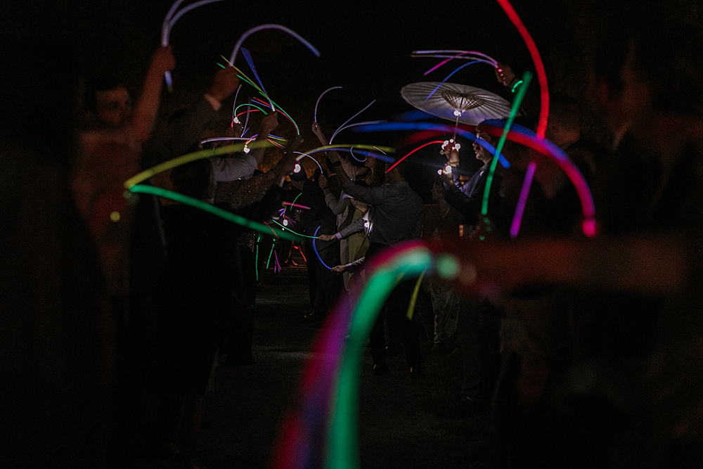 glowsticks at night for Rosewood Events 