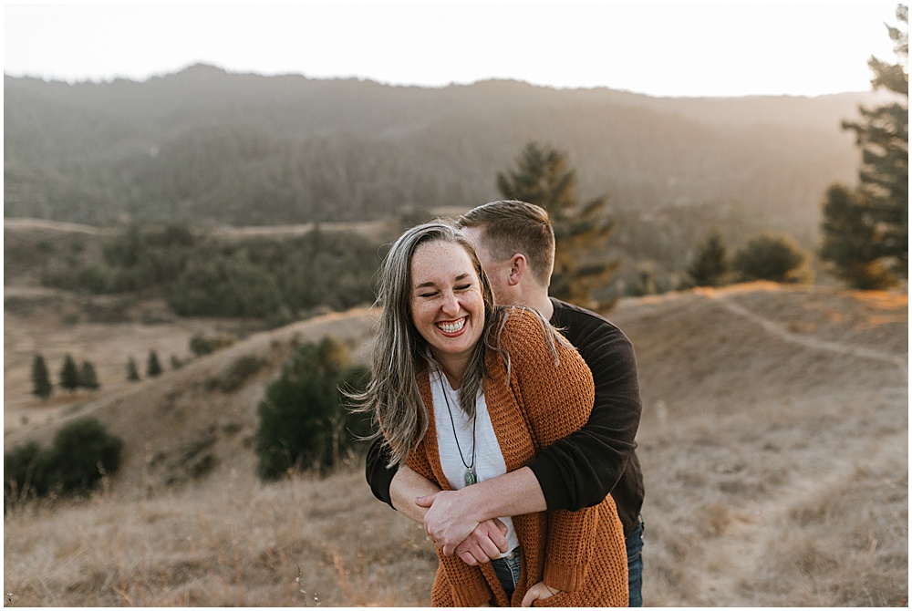 rolling hills west marin engagement photography