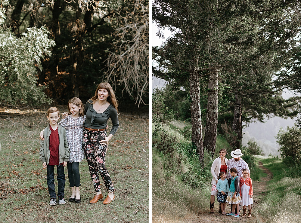 Bright color clothes for outdoor family photos