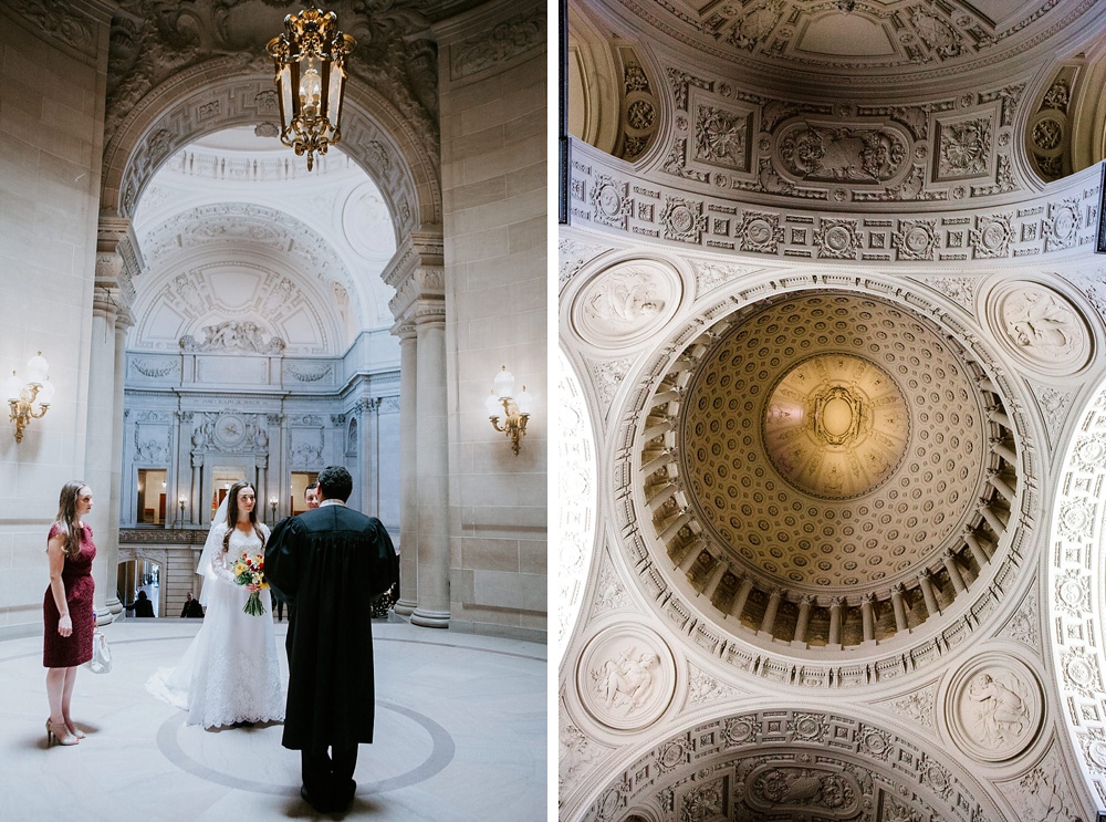 San Francisco City Hall wedding ceremony by Amy Thompson Photography 