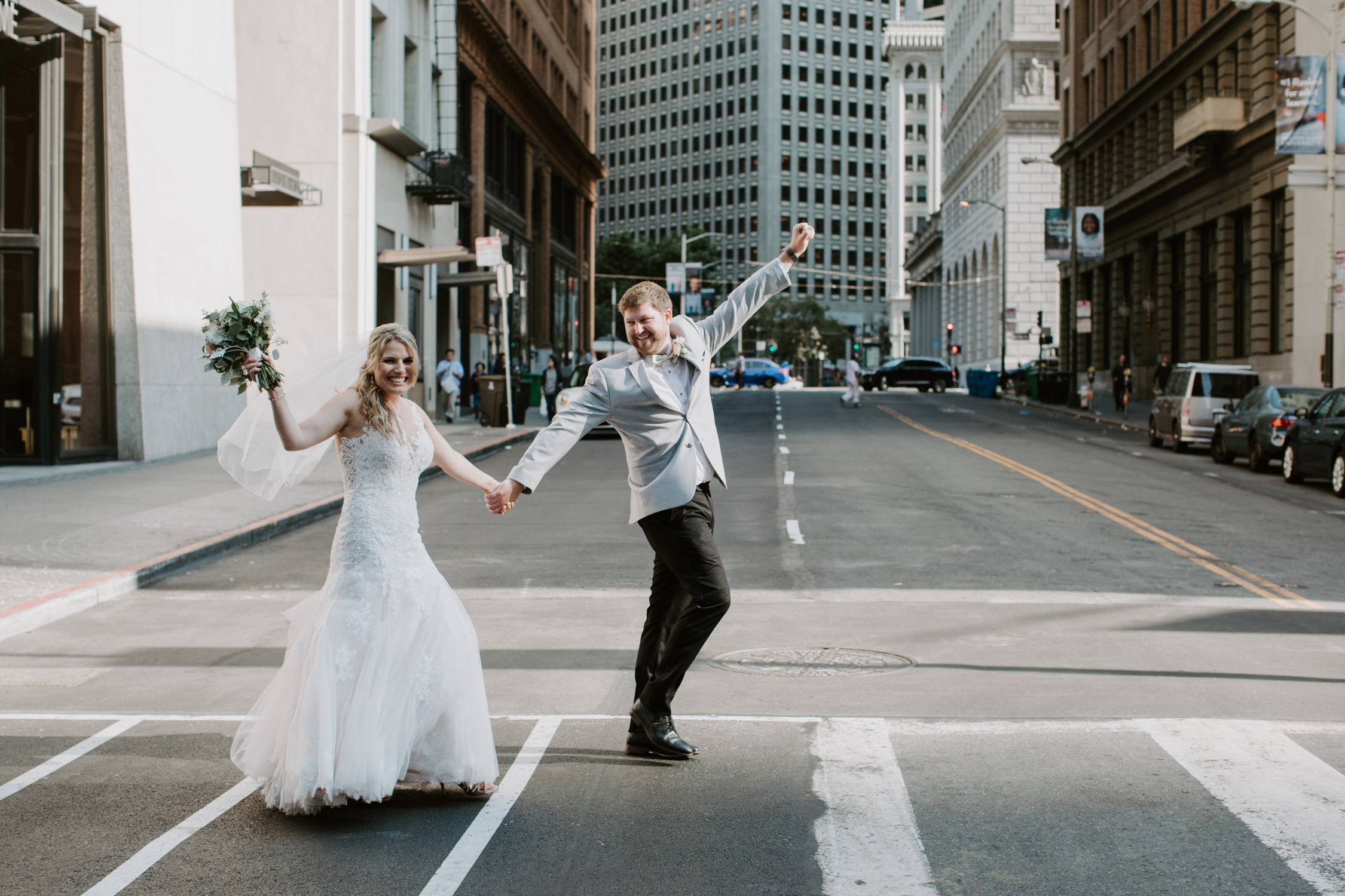 Bride and groom at San Francisco City Club Wedding